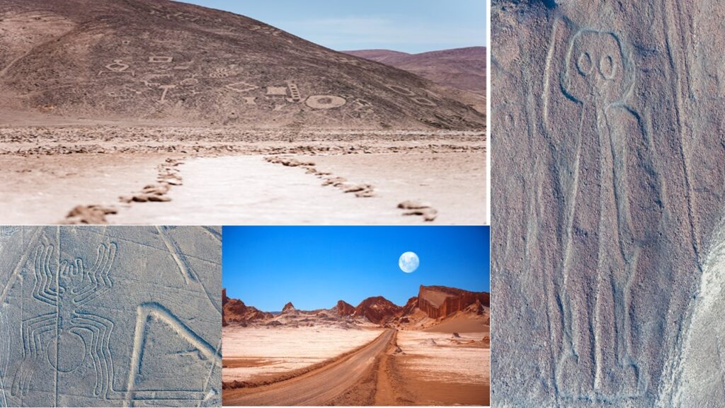The world’s largest prehistoric anthropomorphic geoglyph is the Atacama Giant.